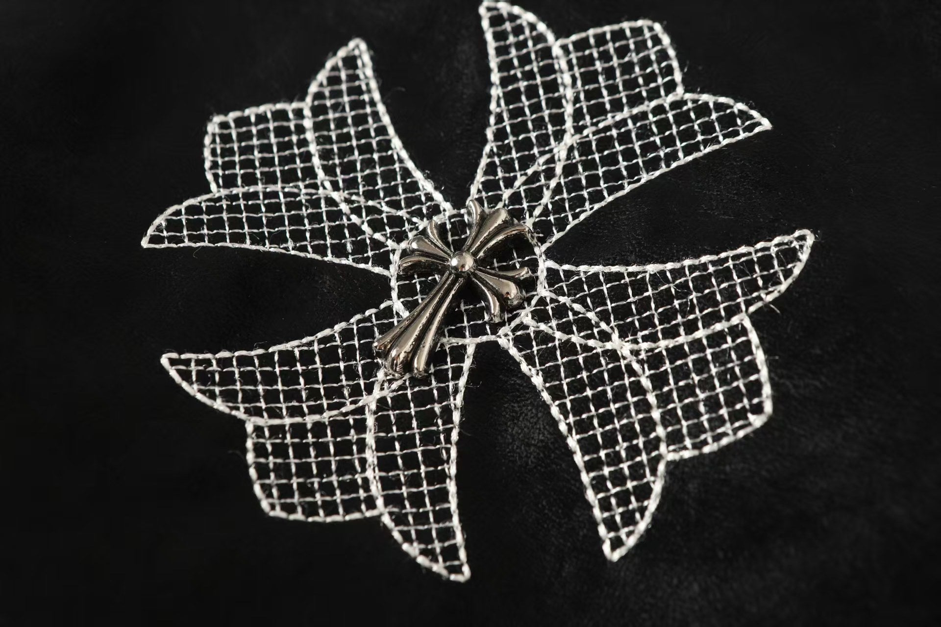 Horseshoe Cross Jacket - Black Street Embroidered Coat 8800