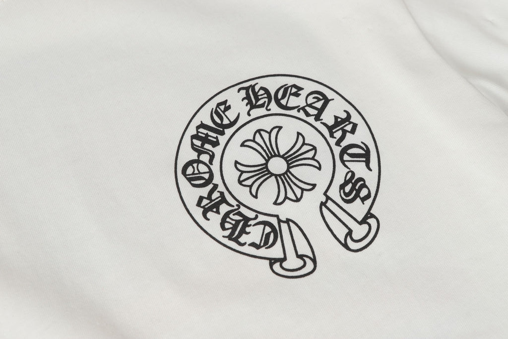 Logo Flag Long Sleeve Tee - Black White Gothic Street T-Shirt K2126