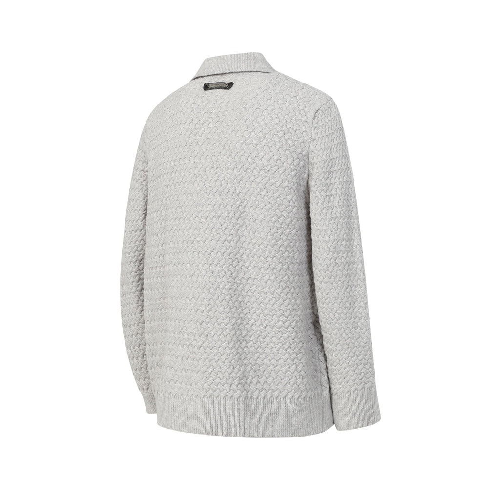 Gothic Cross Knit Cardigan - Black Grey Streetwear Jacket 904